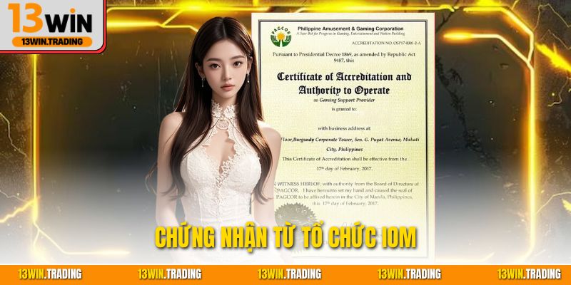 Chứng nhận từ tổ chức IoM